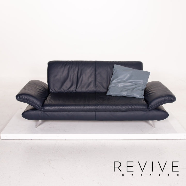 Koinor Rossini Leder Zweisitzer Sofa Blau Dunkelblau Funktion Couch #14951