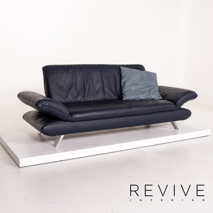 Koinor Rossini Leder Zweisitzer Sofa Blau Dunkelblau Funktion Couch #14951