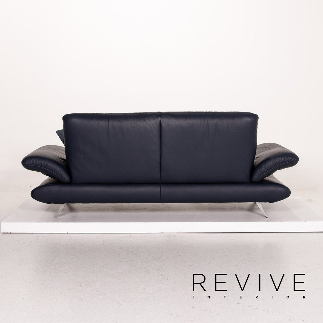 Koinor Rossini Leder Zweisitzer Sofa Blau Dunkelblau Funktion Couch #14951