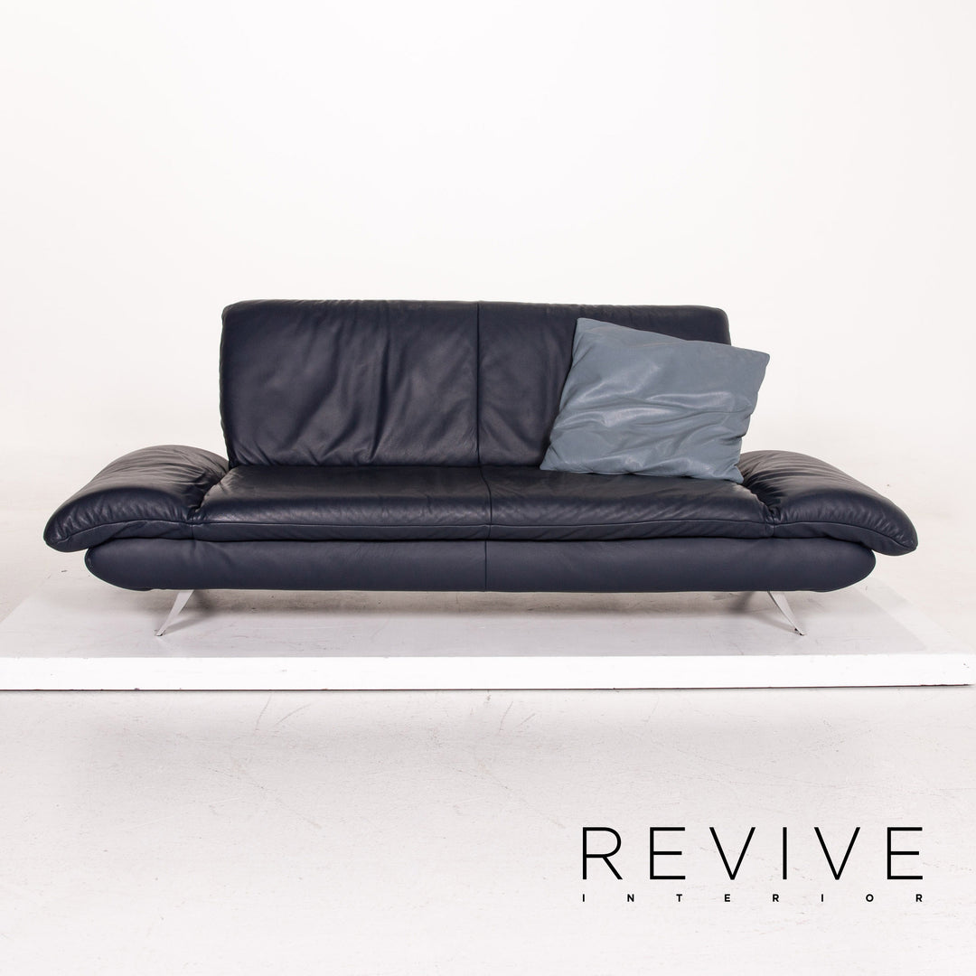 Koinor Rossini Leder Zweisitzer Sofa Blau Dunkelblau Funktion Couch #14951