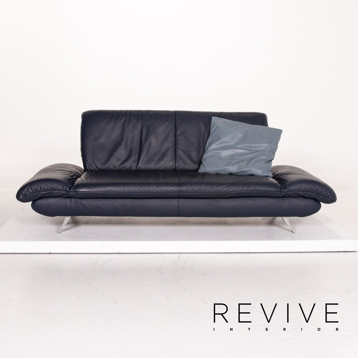 Koinor Rossini Leder Zweisitzer Sofa Blau Dunkelblau Funktion Couch #14951