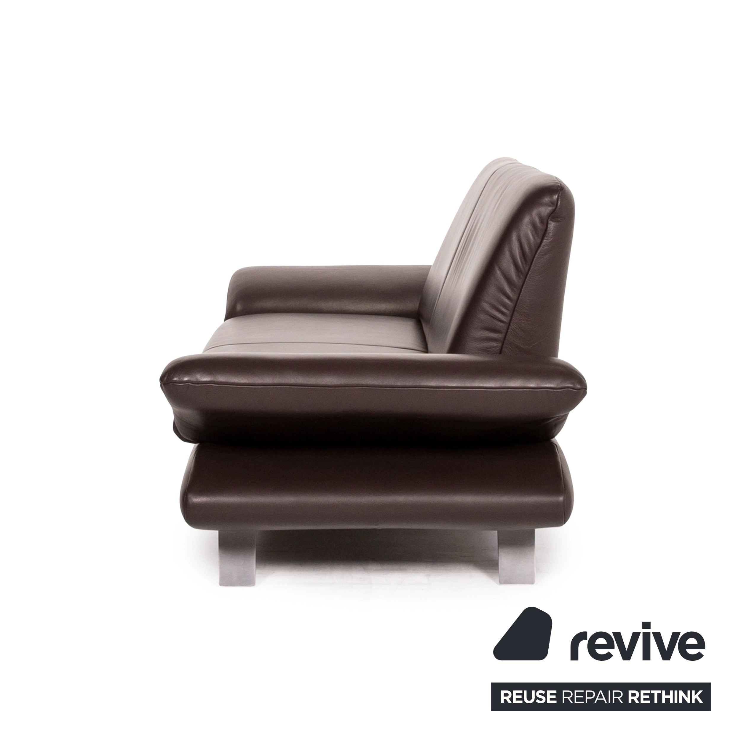 Koinor Rossini Leder Sofa Braun Dunkelbraun Zweisitzer manuelle Funktion Couch