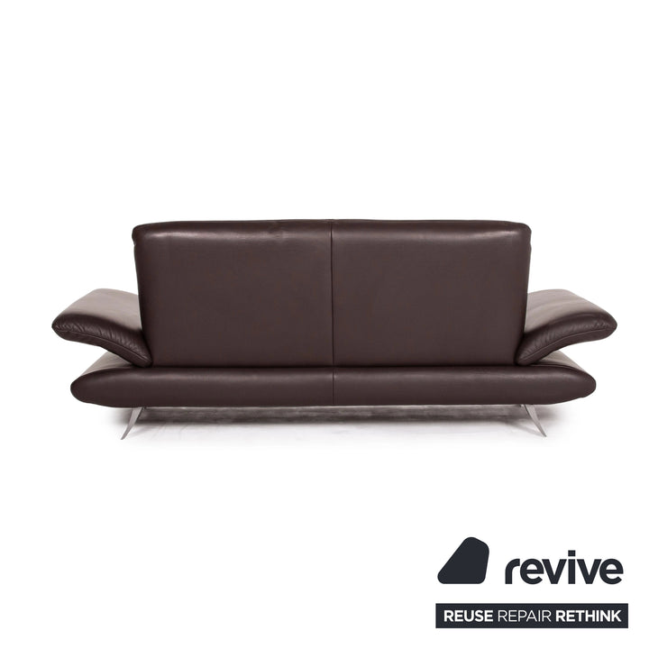 Koinor Rossini Leather Sofa Brown Dark Brown Two-seater manual function Couch