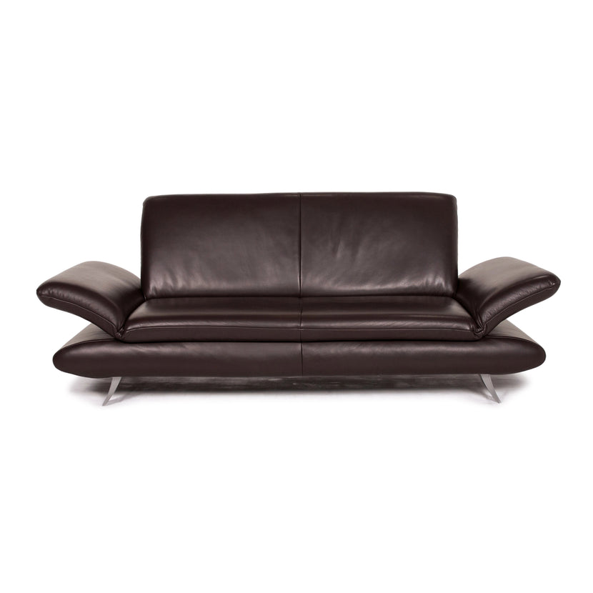 Koinor Rossini Leder Sofa Braun Dunkelbraun Zweisitzer manuelle Funktion Couch