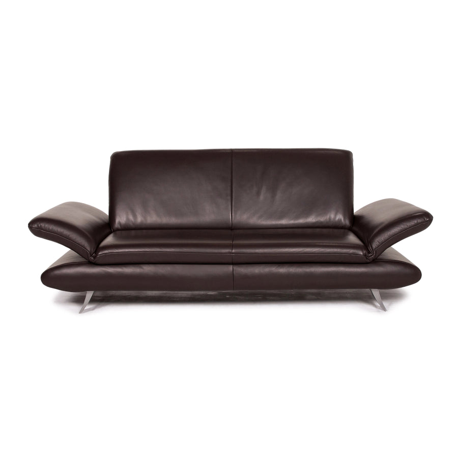 Koinor Rossini Leather Sofa Brown Dark Brown Two-seater manual function Couch