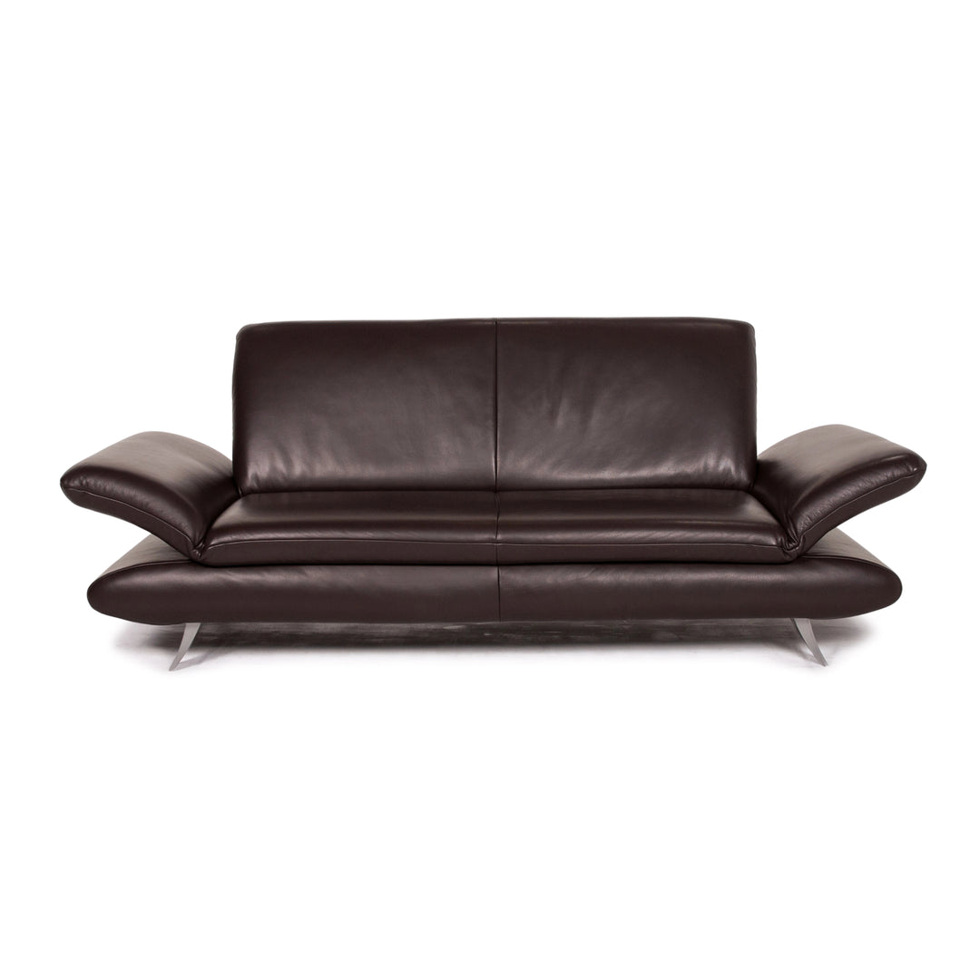 Koinor Rossini Leather Sofa Brown Dark Brown Two-seater manual function Couch