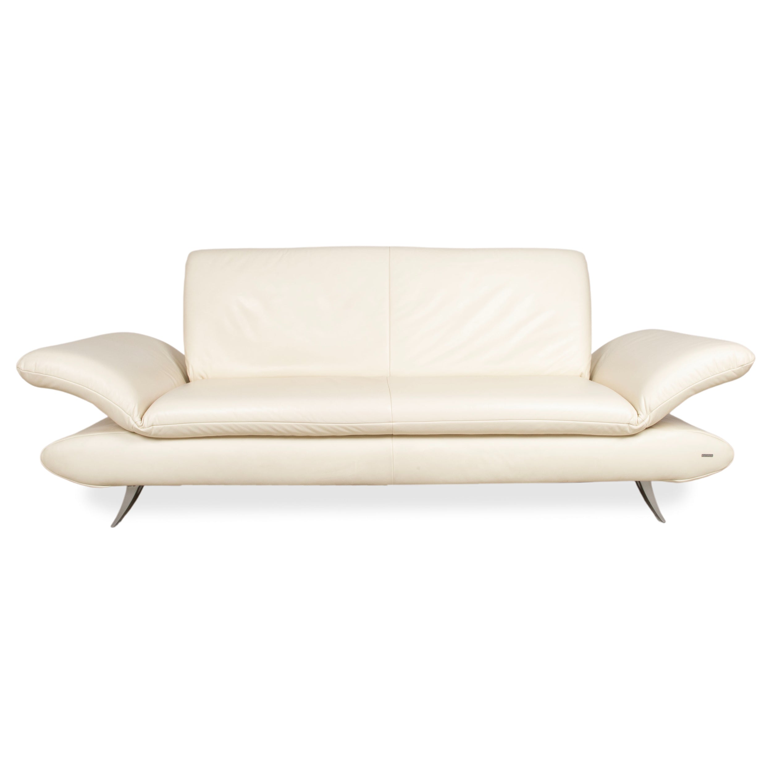 Koinor Rossini Leder Sofa Creme Weiß Zweisitzer Couch manuelle Funktion