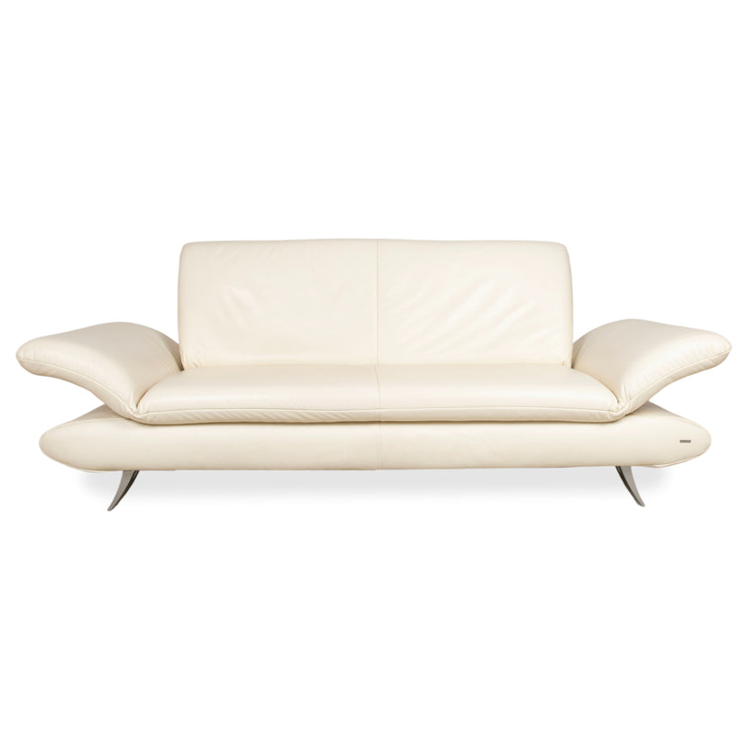 Koinor Rossini Leder Sofa Creme Weiß Zweisitzer Couch manuelle Funktion