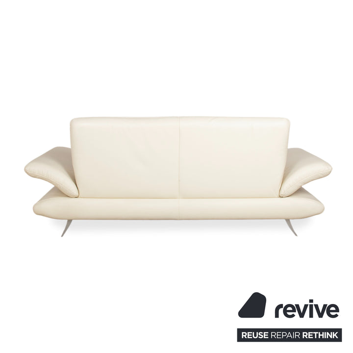 Koinor Rossini Leder Sofa Creme Weiß Zweisitzer Couch manuelle Funktion