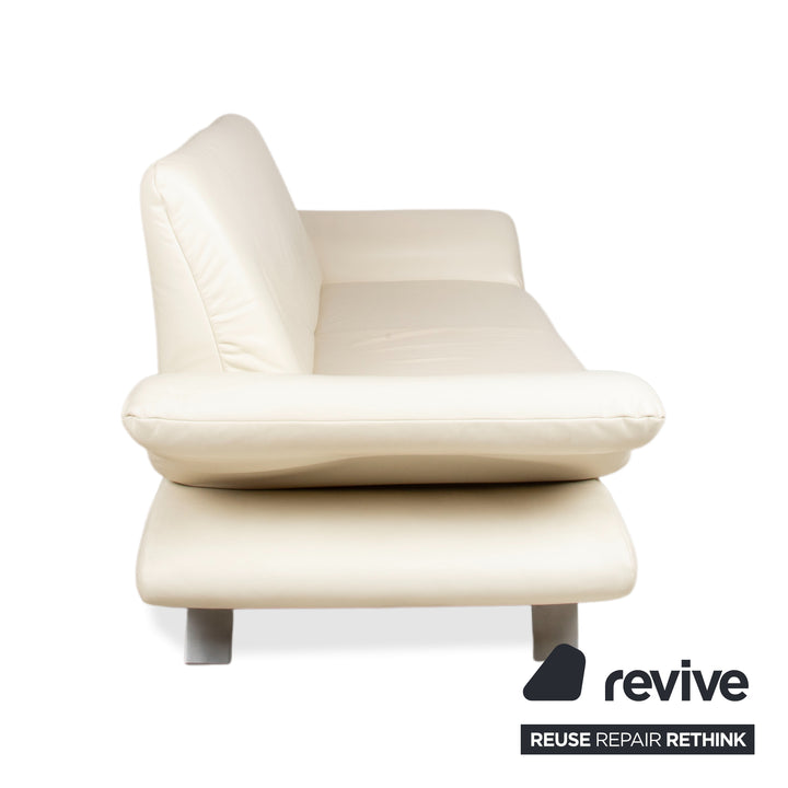 Koinor Rossini Leder Sofa Creme Weiß Zweisitzer Couch manuelle Funktion