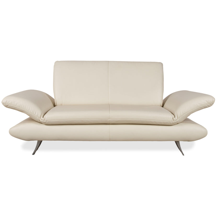 Koinor Rossini Leder Sofa Creme Weiß Zweisitzer Couch manuelle Funktion
