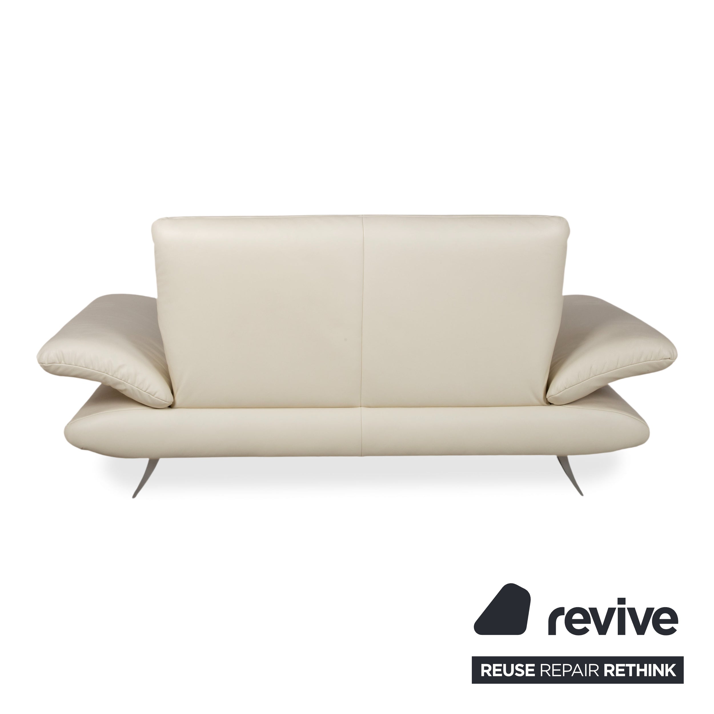 Koinor Rossini Leder Sofa Creme Weiß Zweisitzer Couch manuelle Funktion