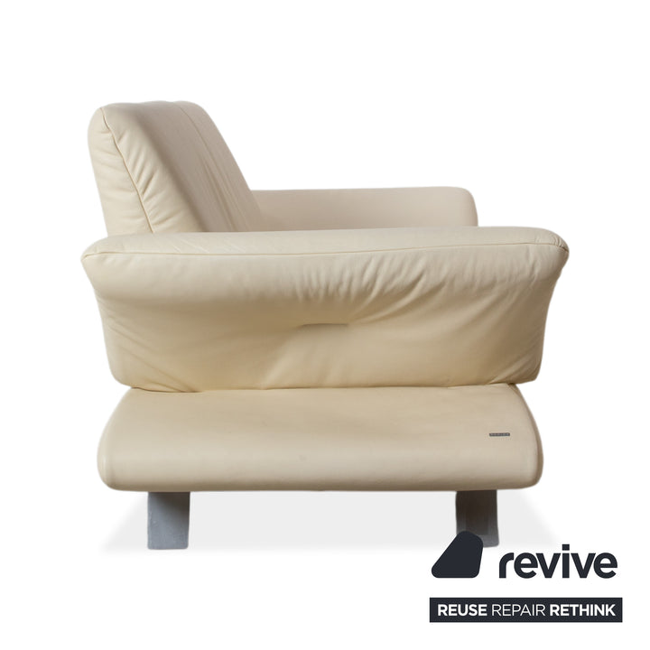 Koinor Rossini Leder Sofa Creme Zweisitzer Couch Funktion