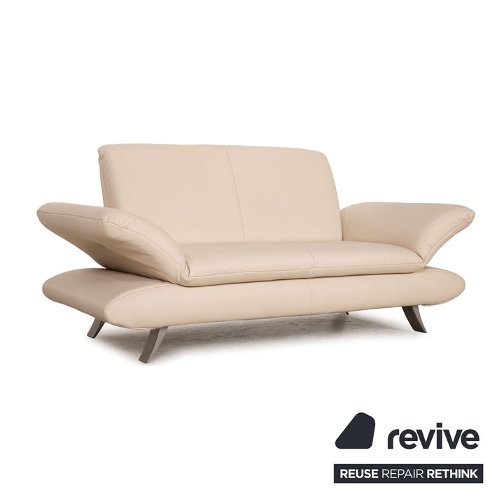 Koinor Rossini leather sofa cream two seater couch function