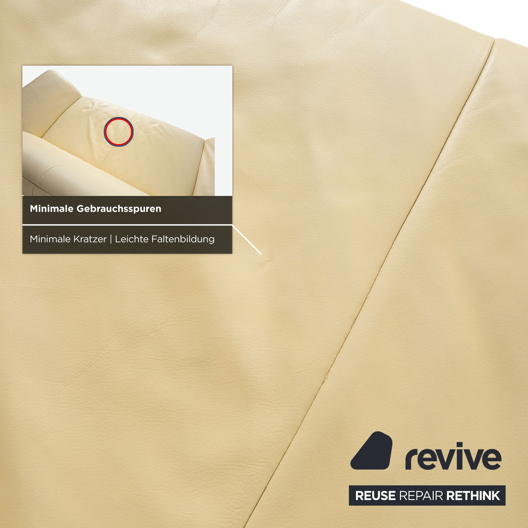 Koinor Rossini Leder Sofa Creme Zweisitzer Couch Funktion