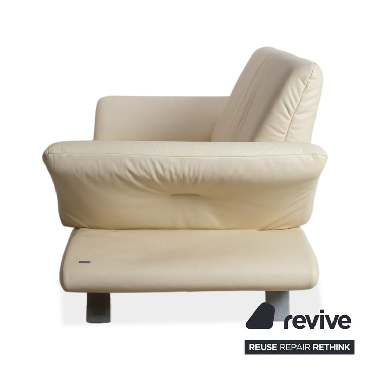 Koinor Rossini Leder Sofa Creme Zweisitzer Couch Funktion