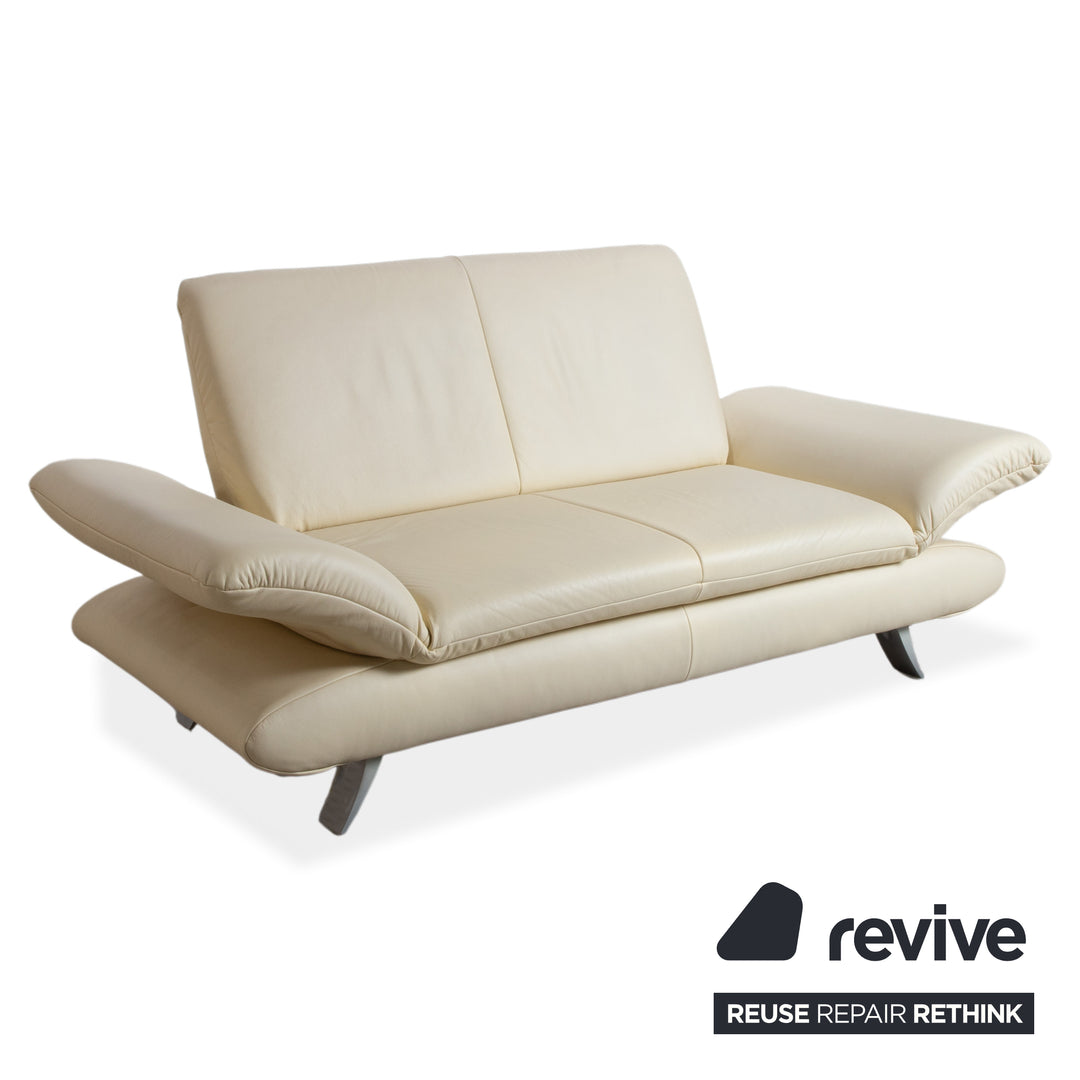 Koinor Rossini Leder Sofa Creme Zweisitzer Couch Funktion