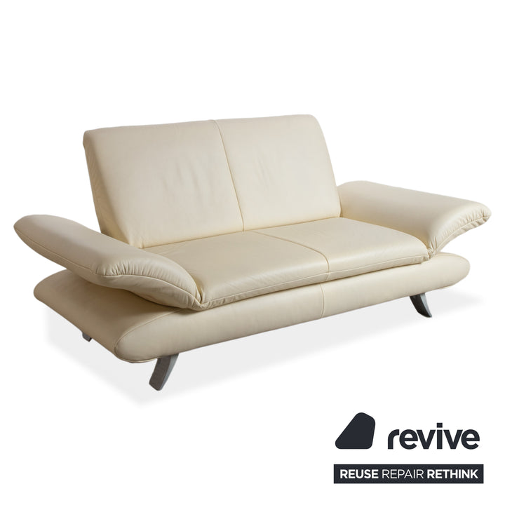Koinor Rossini Leder Sofa Creme Zweisitzer Couch Funktion