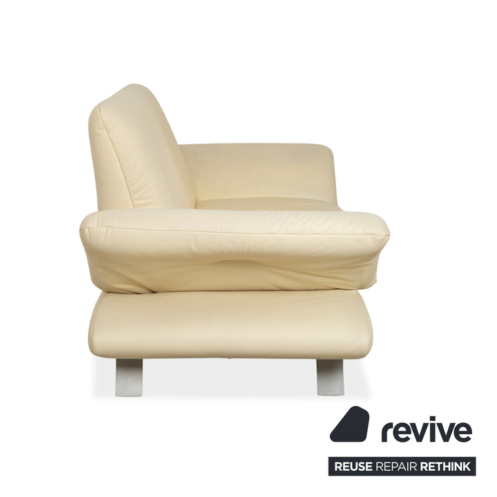 Koinor Rossini leather sofa cream two seater couch function