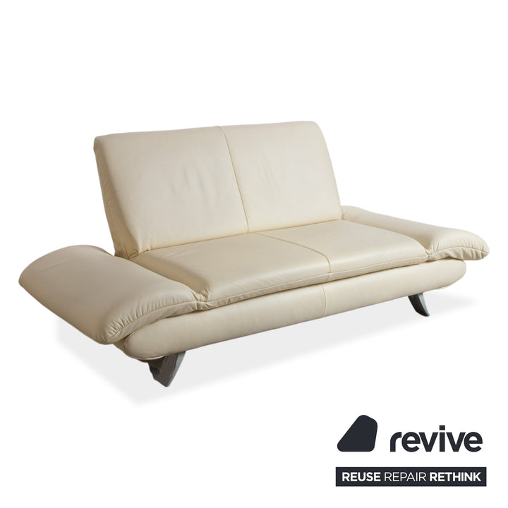 Koinor Rossini Leder Sofa Creme Zweisitzer Couch Funktion