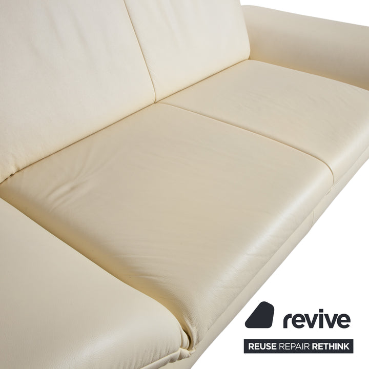 Koinor Rossini Leder Sofa Creme Zweisitzer Couch Funktion