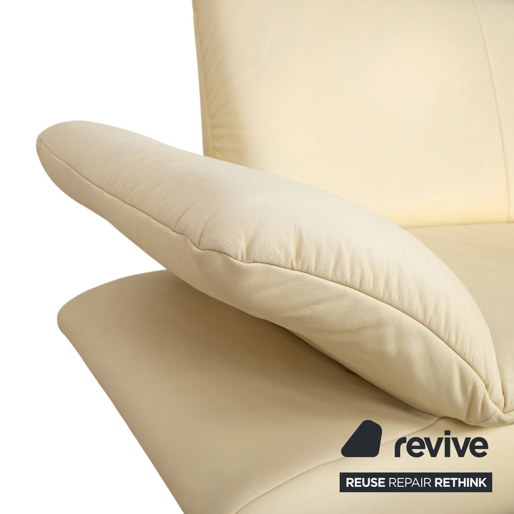 Koinor Rossini leather sofa cream two seater couch function