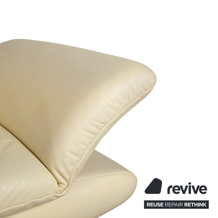 Koinor Rossini leather sofa cream two seater couch function