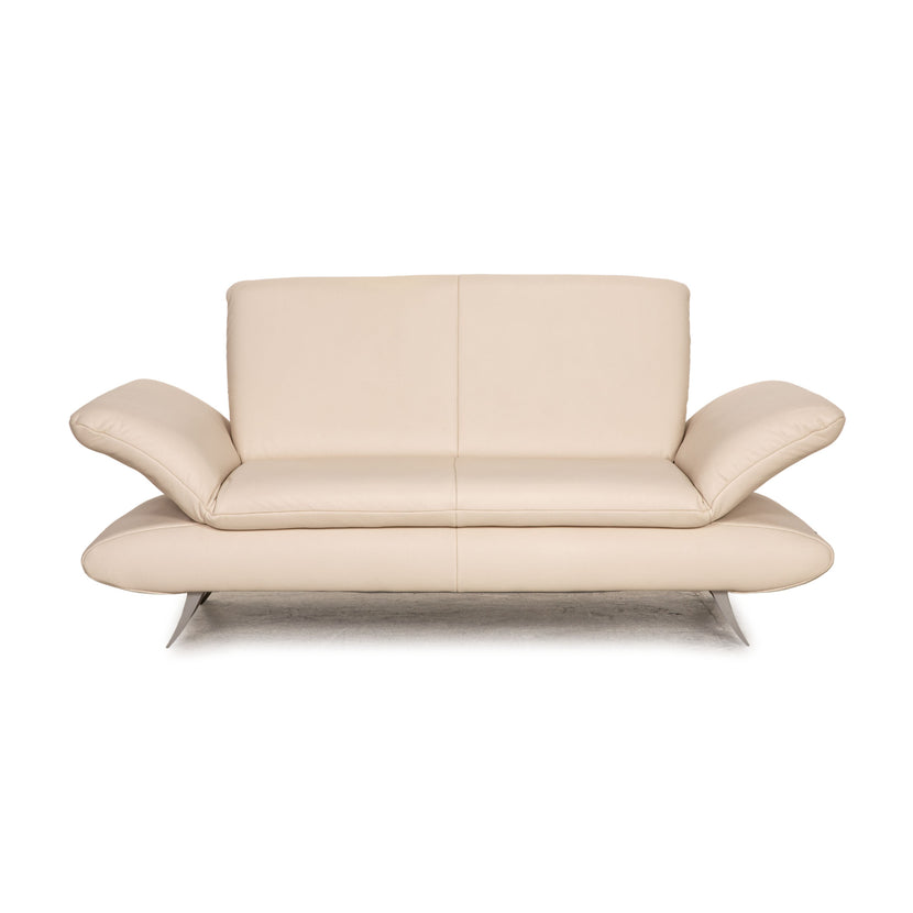 Koinor Rossini leather sofa cream two seater couch function