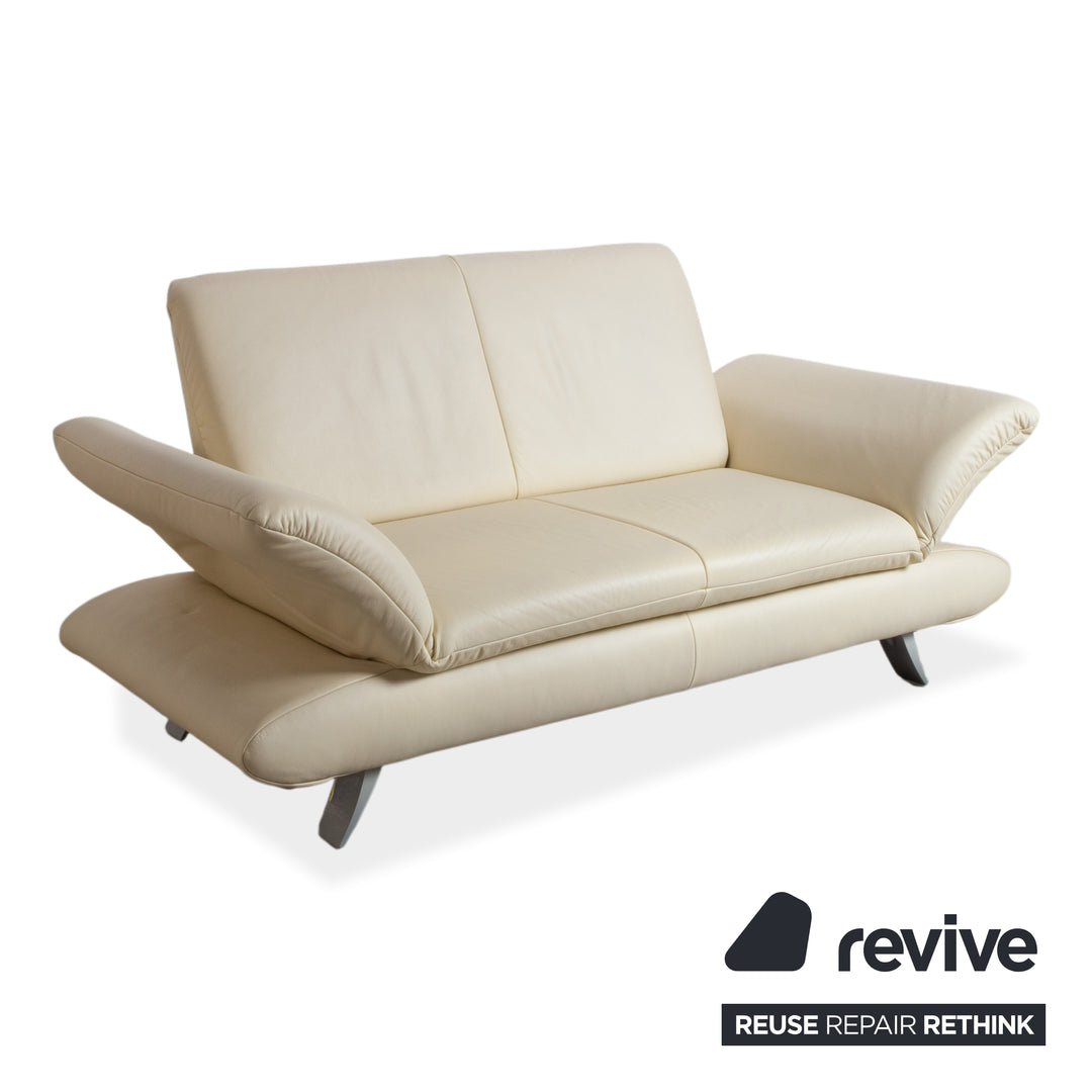 Koinor Rossini Leder Sofa Creme Zweisitzer Couch Funktion