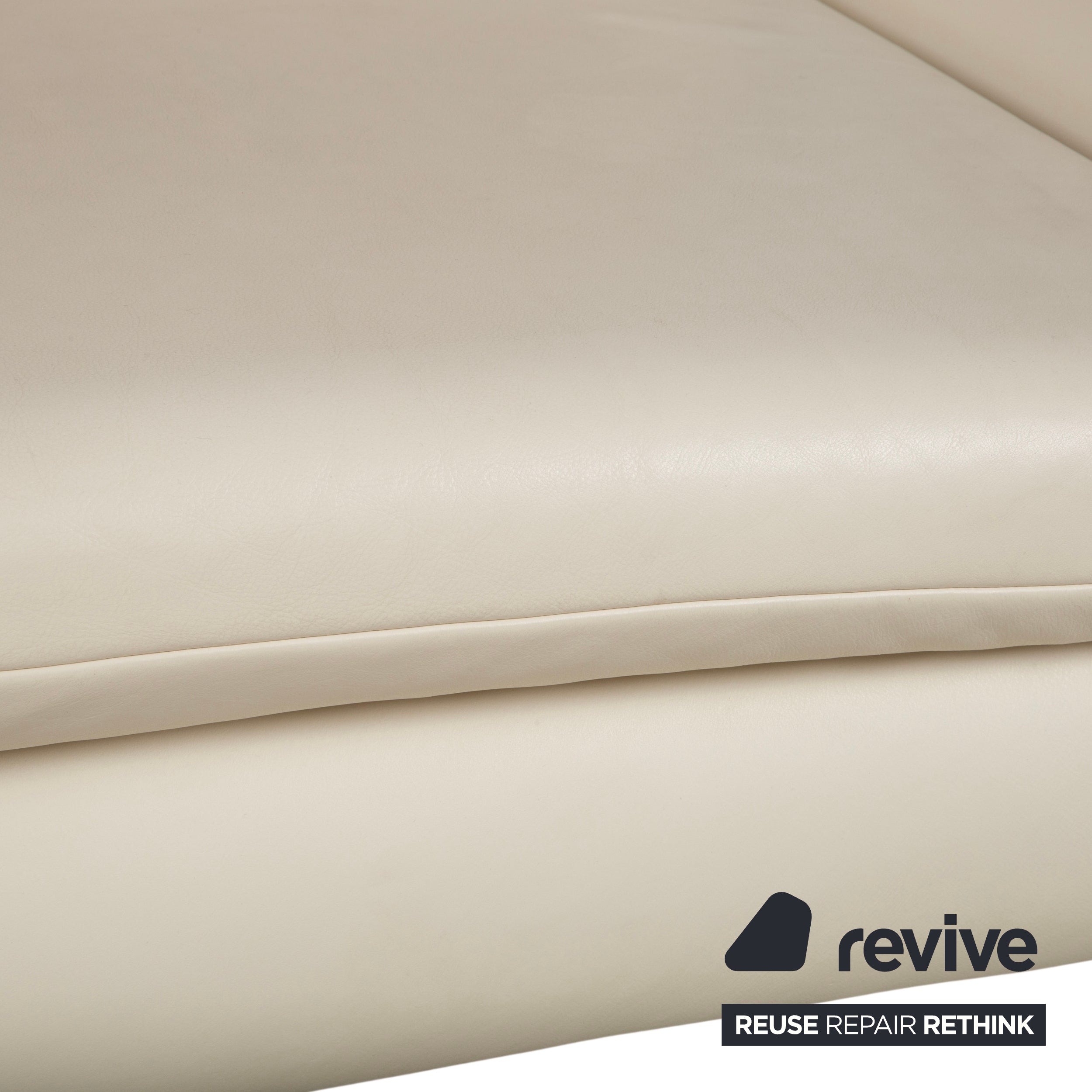 Koinor Rossini Leder Sofa Creme Weiß Zweisitzer Couch manuelle Funktion