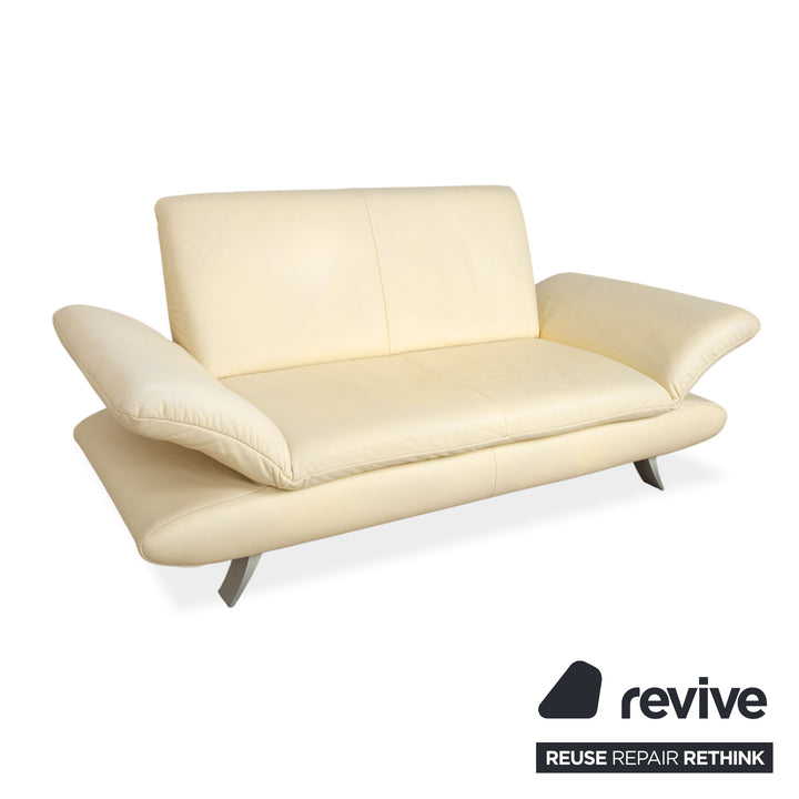 Koinor Rossini leather sofa cream two seater couch function