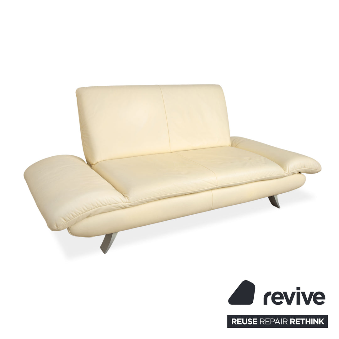 Koinor Rossini leather sofa cream two seater couch function