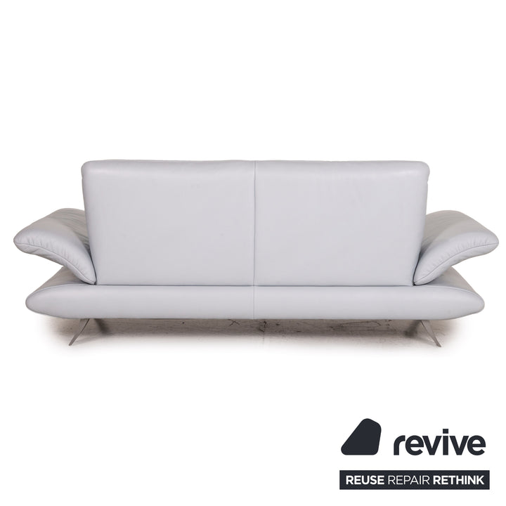 Koinor Rossini Leder Sofa Eisblau Blau Dreisitzer Funktion Couch