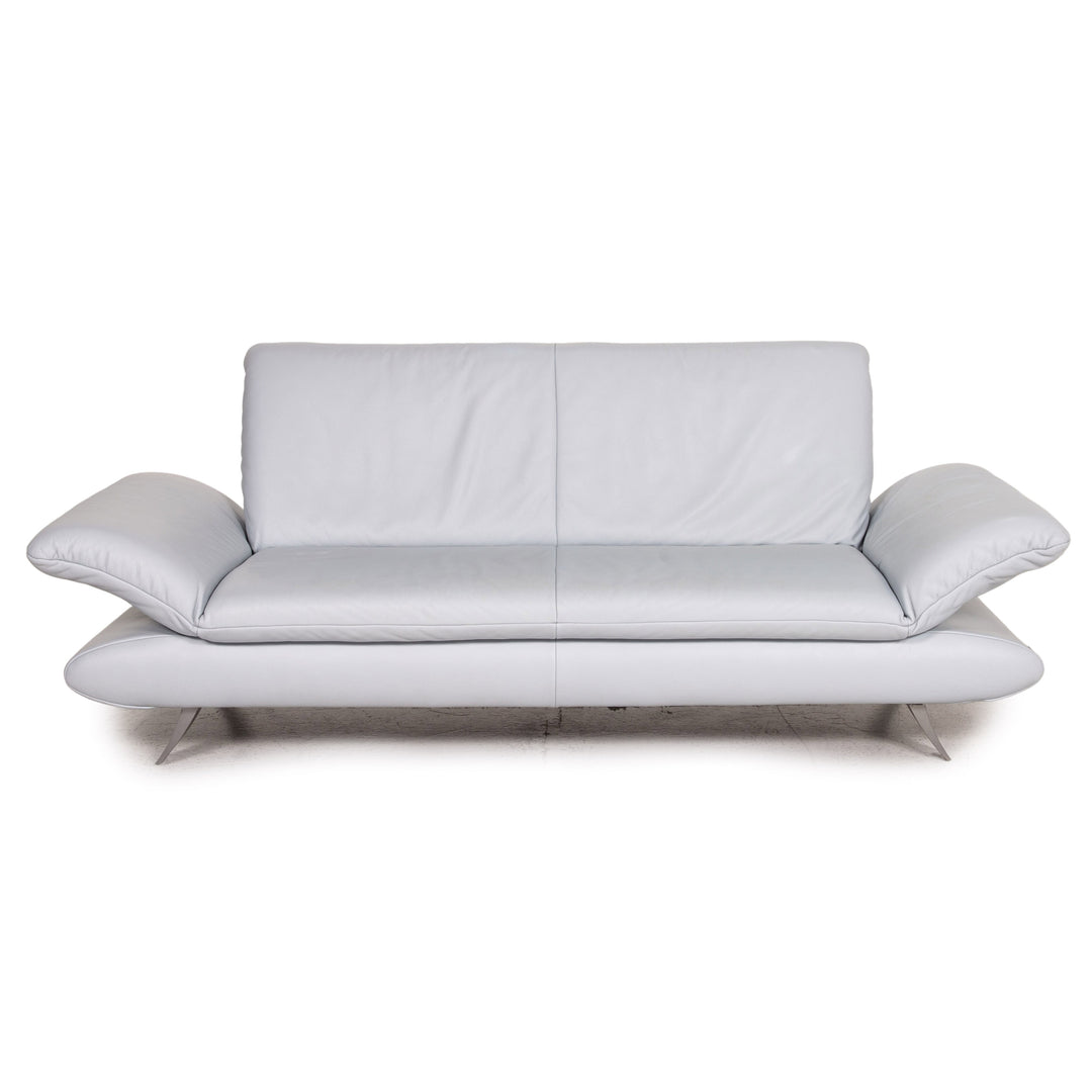 Koinor Rossini Leder Sofa Eisblau Blau Dreisitzer Funktion Couch