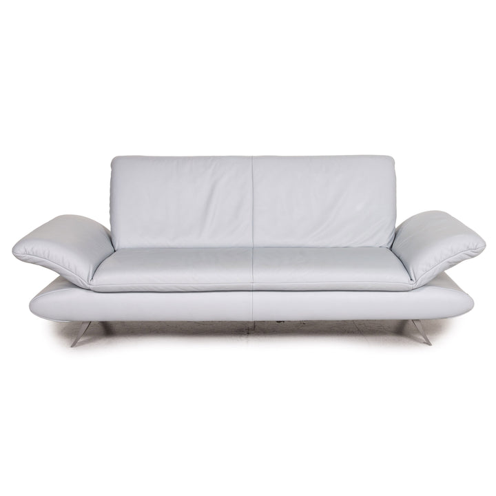 Koinor Rossini Leder Sofa Eisblau Blau Dreisitzer Funktion Couch