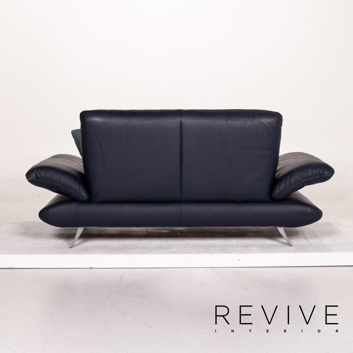 Koinor Rossini Leder Sofa Garnitur Blau Dunkelblau 1x Dreisitzer 1x Zweisitzer Funktion Couch #15190