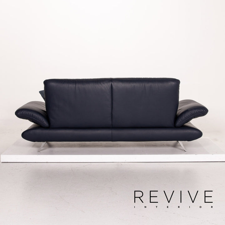 Koinor Rossini Leder Sofa Garnitur Blau Dunkelblau 1x Dreisitzer 1x Zweisitzer Funktion Couch #15190