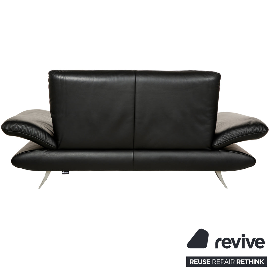 Koinor Rossini Leather Sofa Set Black Two-Seater Couch Function