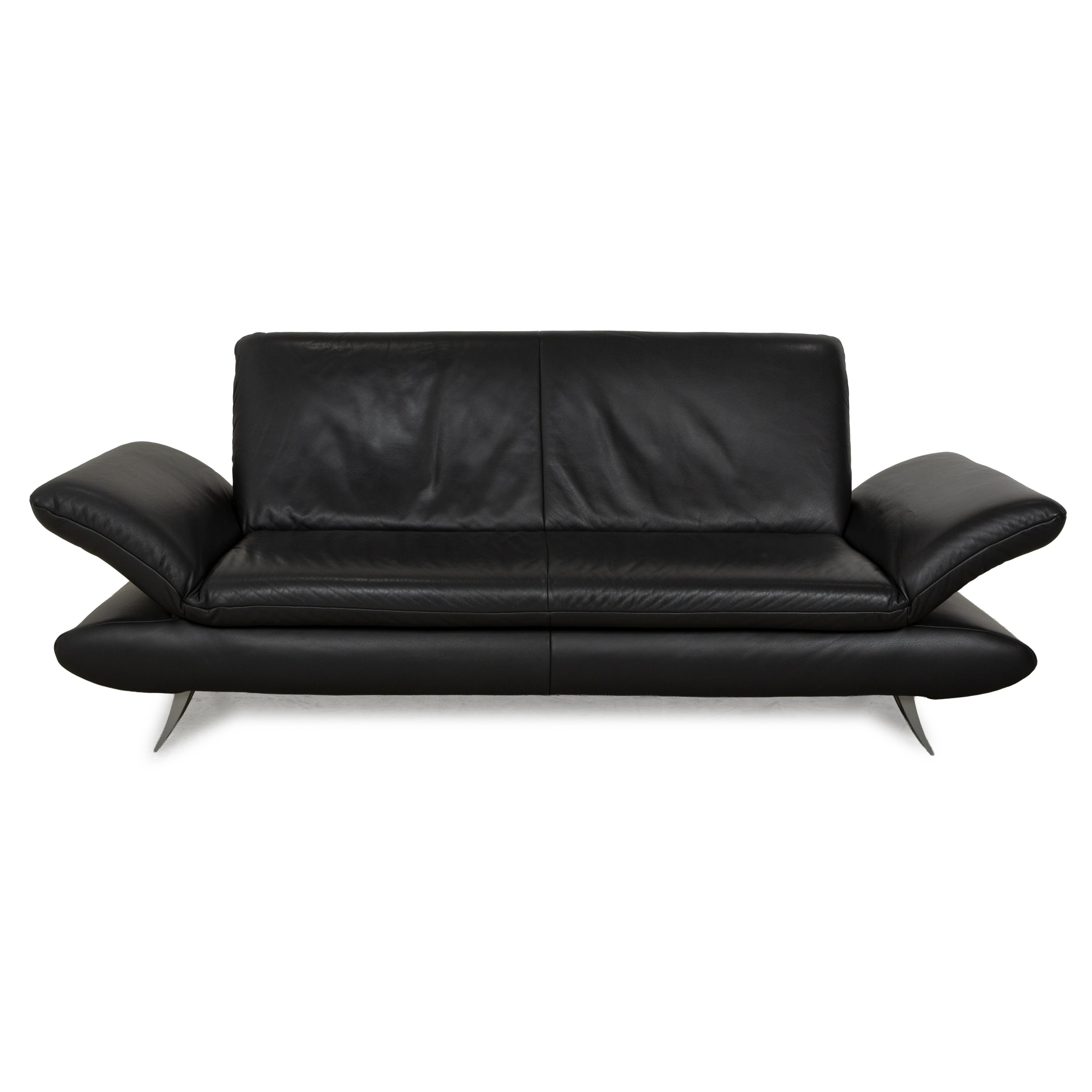Koinor Rossini leather two-seater anthracite gray sofa couch manual function