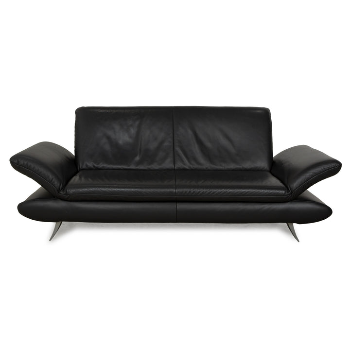 Koinor Rossini leather two-seater anthracite gray sofa couch manual function