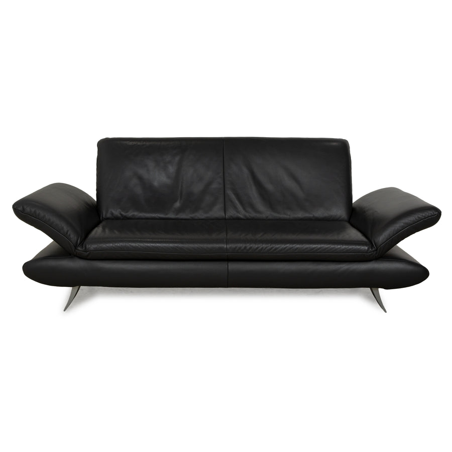 Koinor Rossini leather two-seater anthracite gray sofa couch manual function