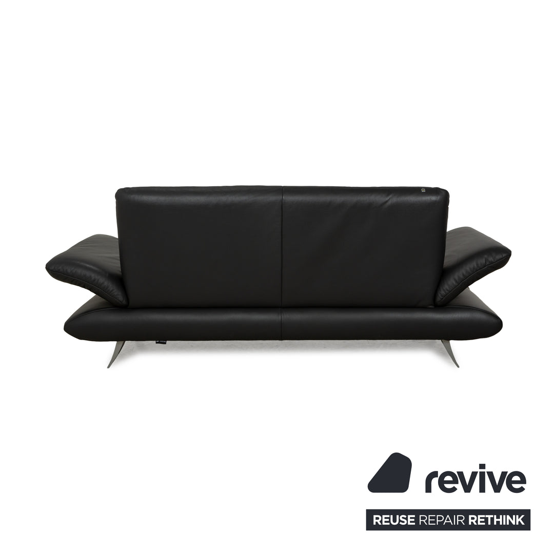 Koinor Rossini leather two-seater anthracite gray sofa couch manual function