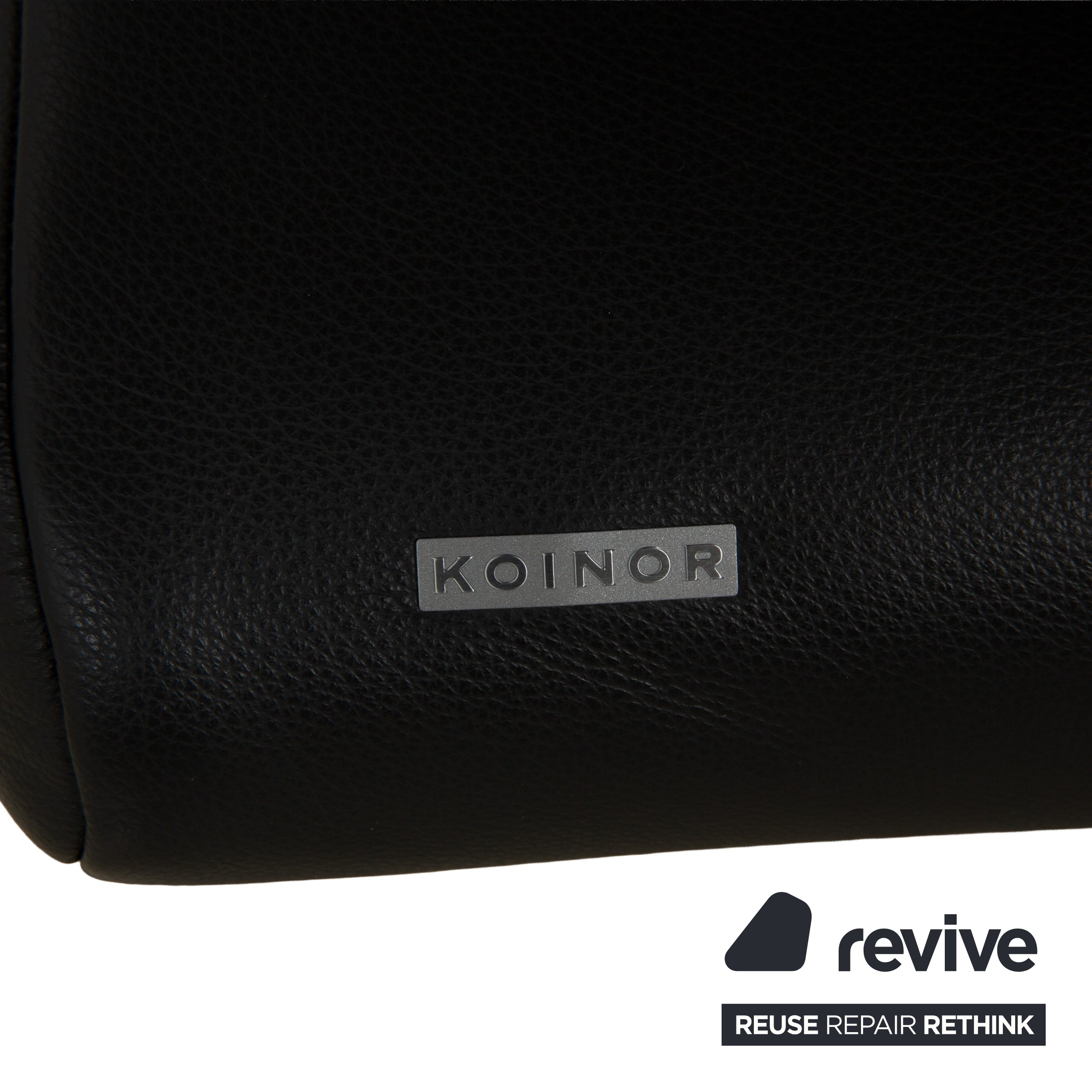 Koinor Rossini leather two-seater anthracite gray sofa couch manual function