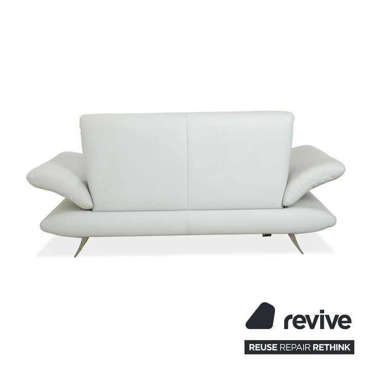Koinor Rossini Leather Two-Seater Beige Grey Blue Manual Function Sofa Couch