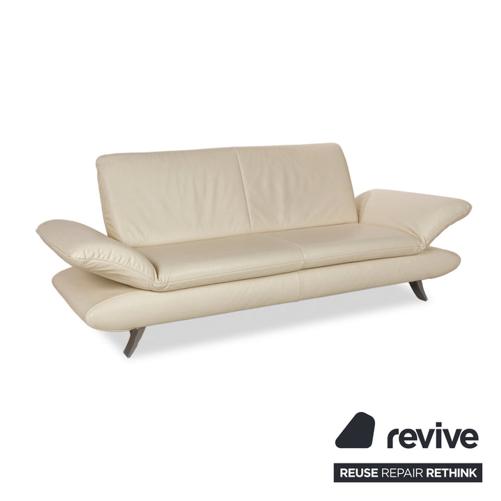 Koinor Rossini Leder Zweisitzer Beige manuelle Funktion Leder Couch