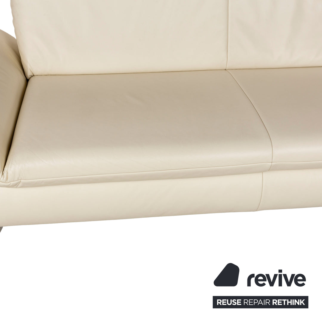 Koinor Rossini Leder Zweisitzer Beige manuelle Funktion Leder Couch