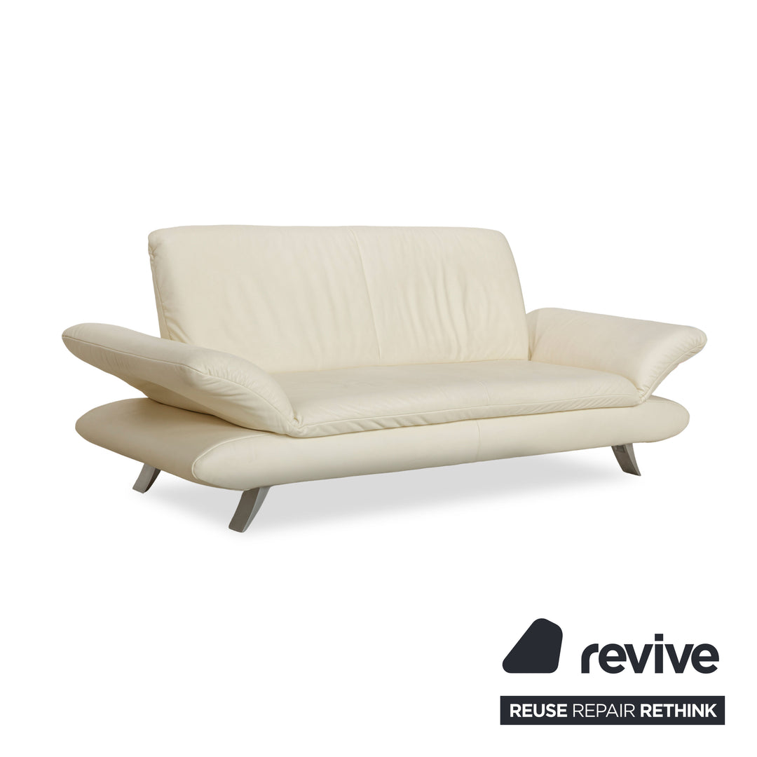 Koinor Rossini Leder Zweisitzer Beige manuelle Funktion Sofa Couch