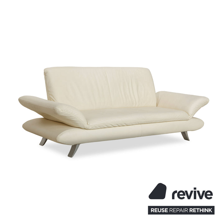 Koinor Rossini Leder Zweisitzer Beige manuelle Funktion Sofa Couch