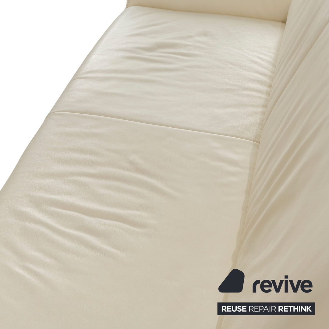Koinor Rossini Leder Zweisitzer Beige manuelle Funktion Sofa Couch