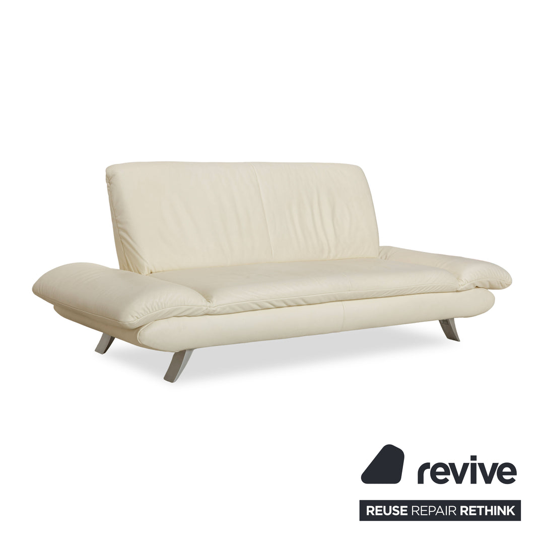 Koinor Rossini Leder Zweisitzer Beige manuelle Funktion Sofa Couch